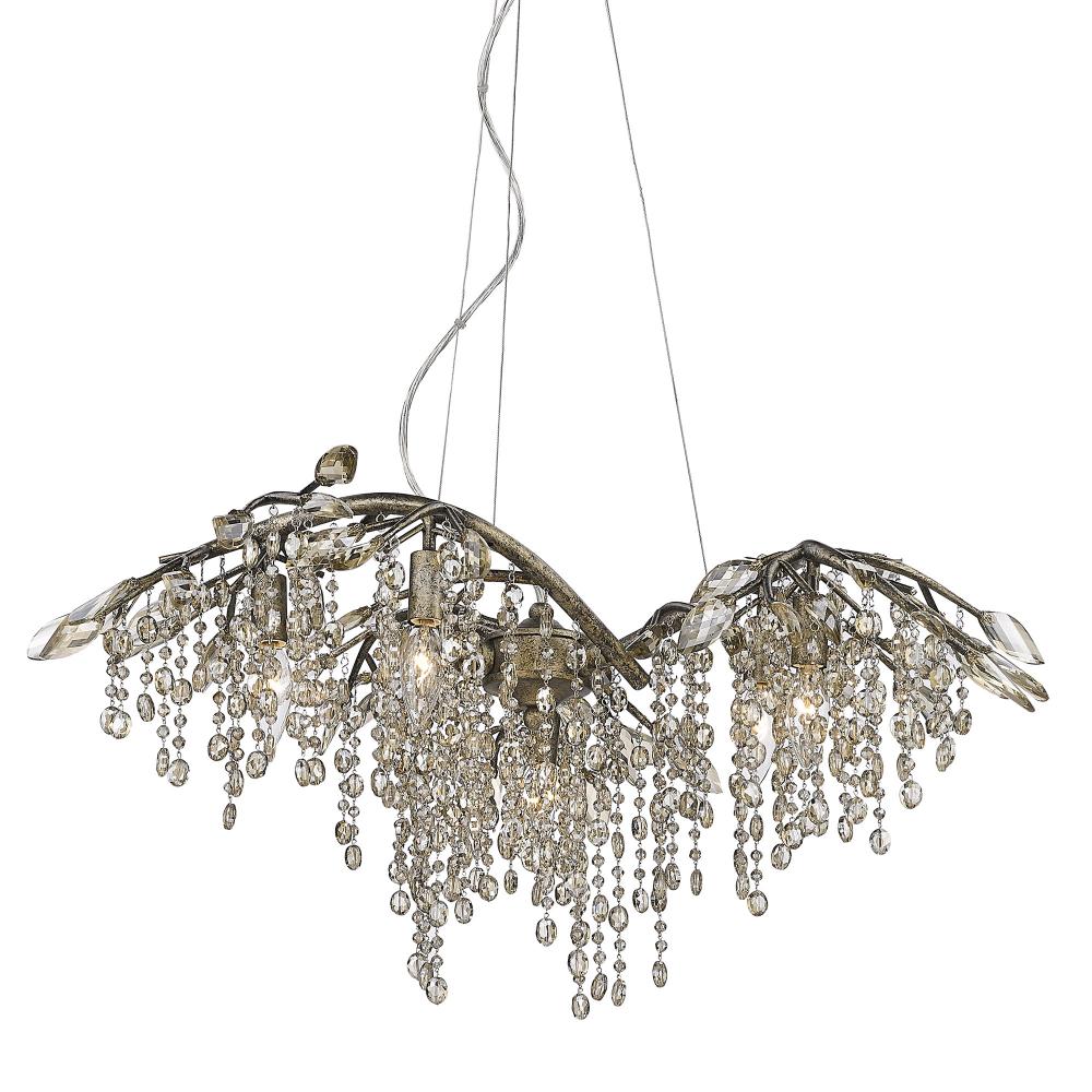 Autumn Twilight 6 Light Chandelier in Mystic Gold