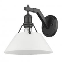 Golden 3306-1W BLK-OP - Orwell BLK 1 Light Wall Sconce in Matte Black with Opal Glass