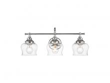 Golden 3610-BA3 CH-CLR - Daphne 3-Light Vanity Light in Chrome with Clear Glass