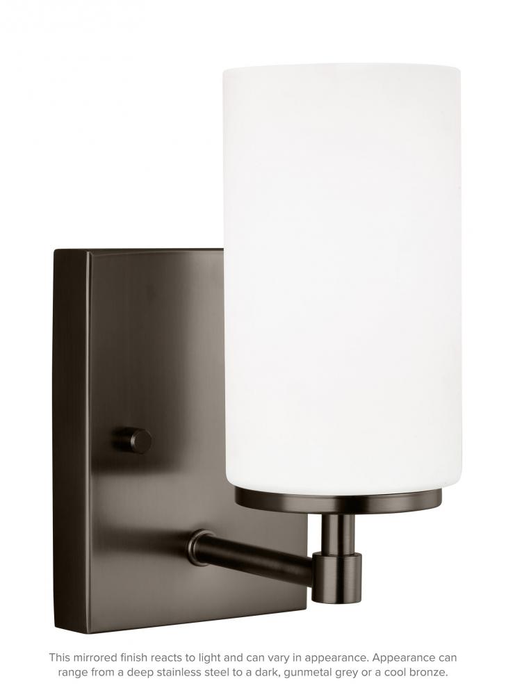 Alturas contemporary 1-light indoor dimmable bath vanity wall sconce in  brushed oil rubbed bronze fi A1J3T Mahlander's Inc.