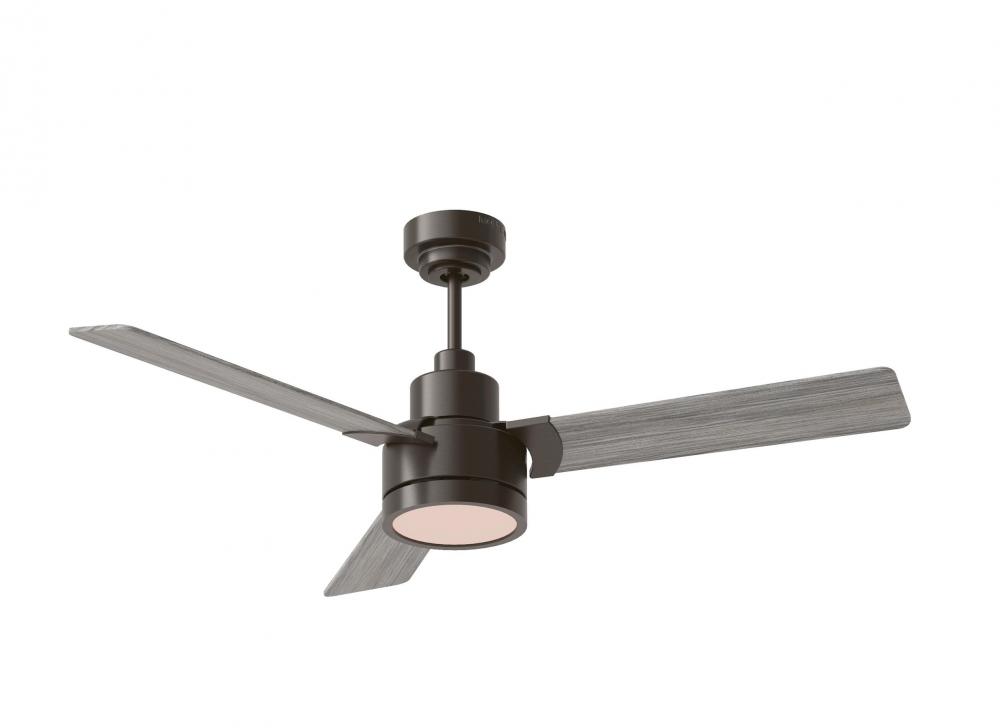 Jovie 52&#34; Indoor/Outdoor Dimmable Integrated LED Aged Pewter Ceiling Fan with Light Kit Wall Con