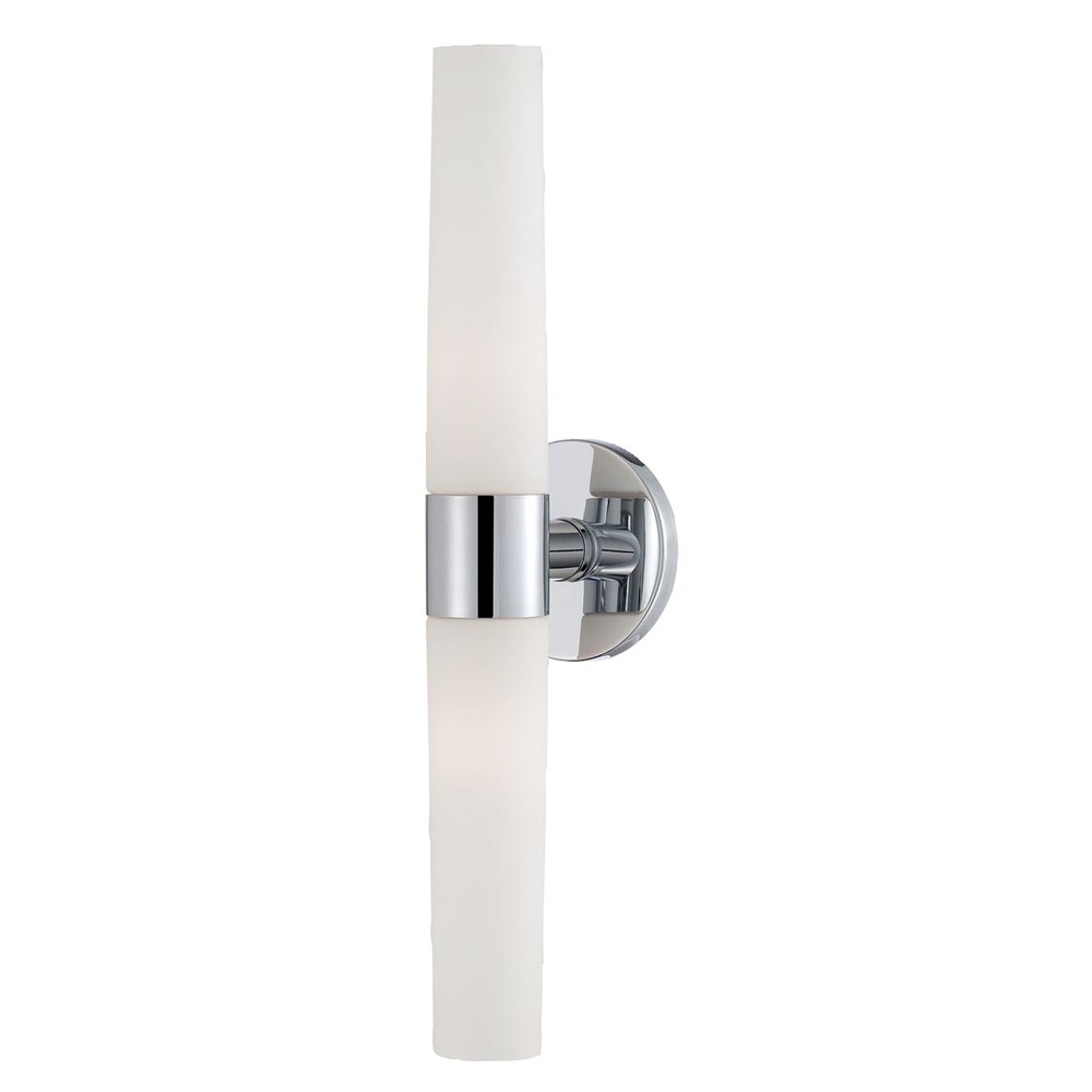 Vesper, 2LT Wall Sconce, Chr/wht