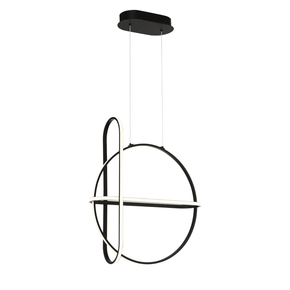 Berkley, Chandelier, LED, M Blk