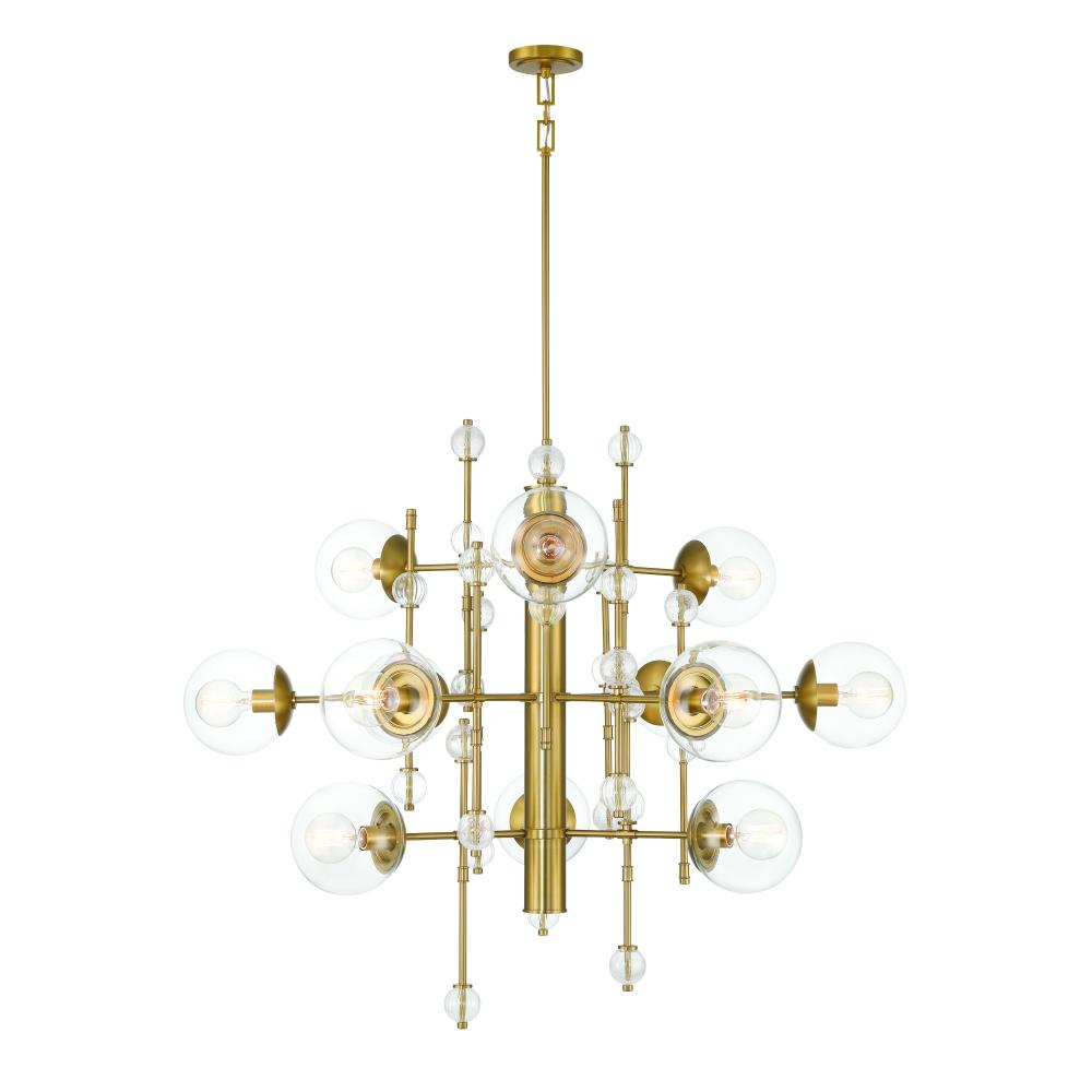 Traiton 48&#34; 3 Tier Chandelier In Gold