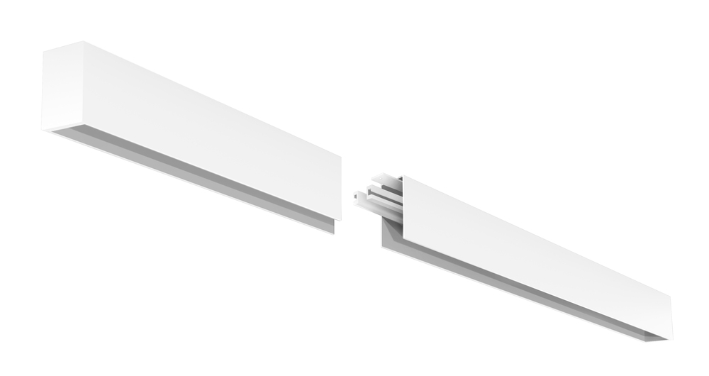 8&#39; LED Linear Surface Mount Extension Kit, 2&#34; Wide, 3000K, White