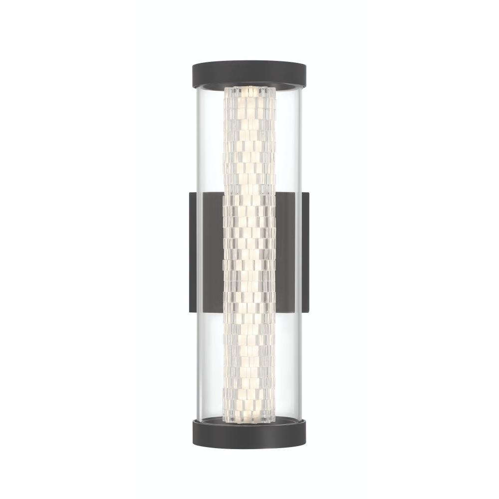 Savron 1 Light LED 14&#34; Outdoor Sconce in Black