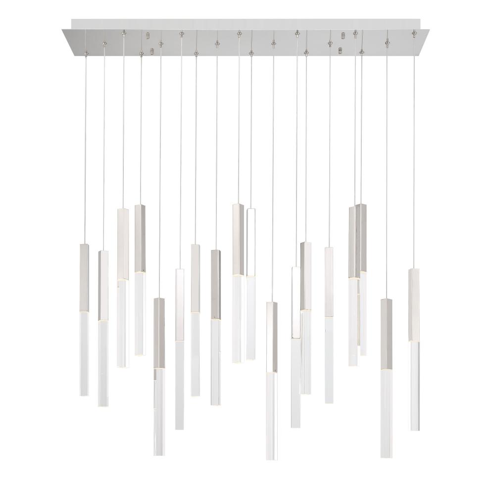 Benicio 18 Light Chandelier in Nickel