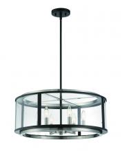 Eurofase 38276-019 - Tambouro, 6LT Pendant, Nic/blk