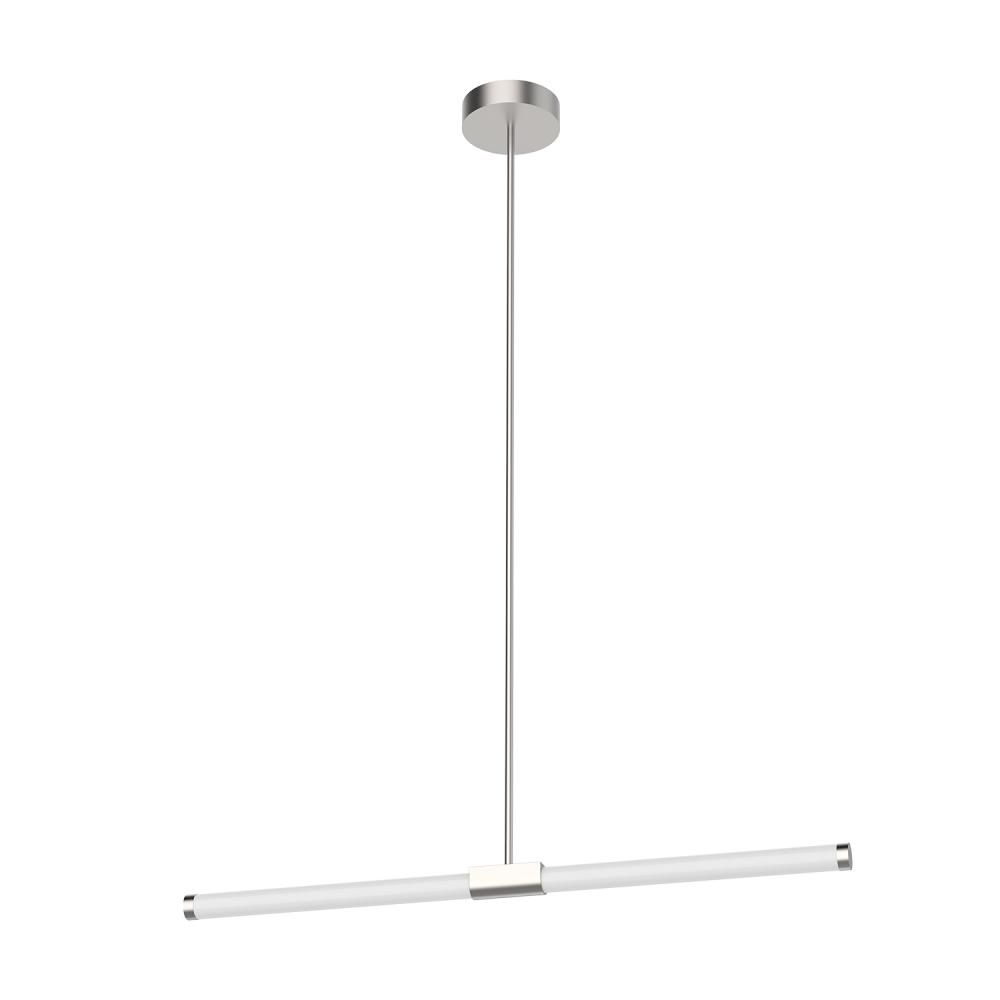 Akari 37-in Brushed Nickel LED Linear Pendant