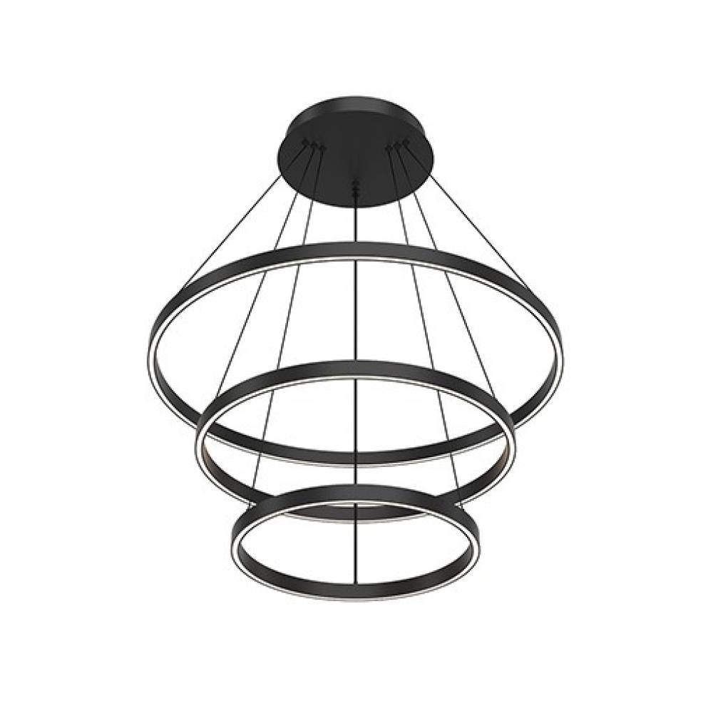 Cerchio 32-in Black LED Chandeliers