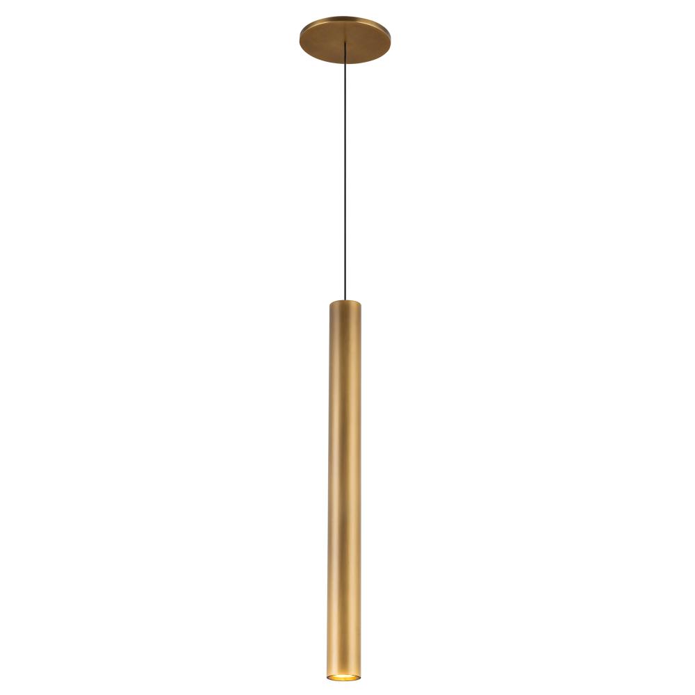 Mason 20-in Vintage Brass LED Pendant