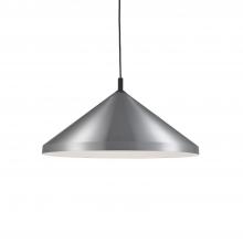 Kuzco Lighting Inc 493126-BN/BK - Dorothy 26-in Brushed Nickel With Black Detail 1 Light Pendant