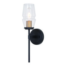  W0391 - Warren 1 Light Wall Light Matte Black and Brushed Brass