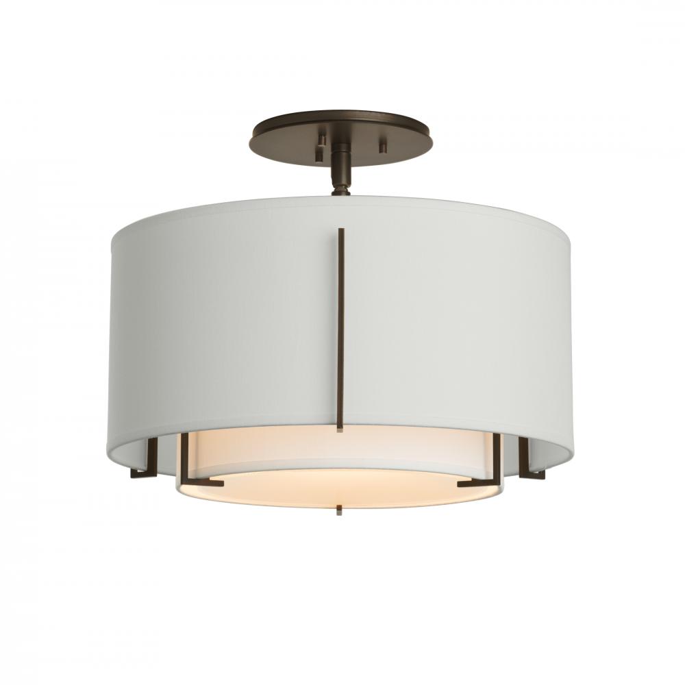 Exos Small Double Shade Semi-Flush