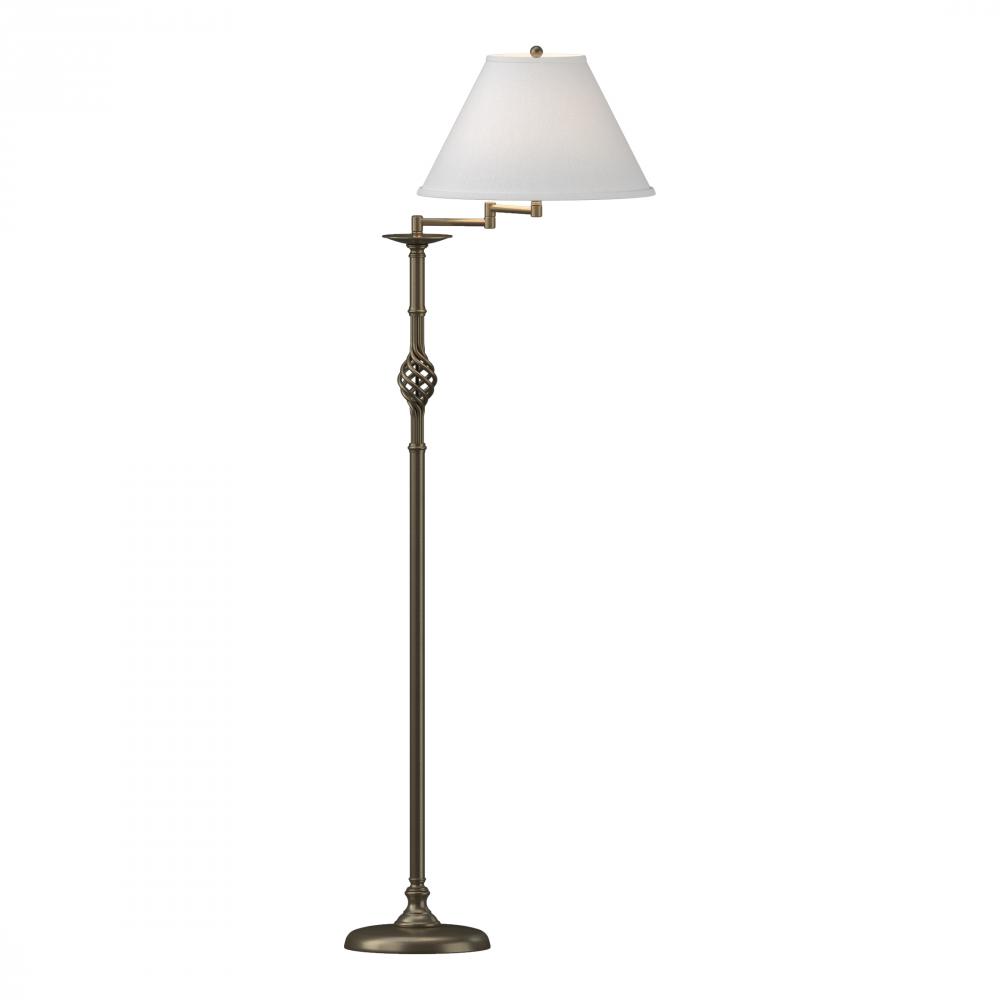 Twist Basket Swing Arm Floor Lamp