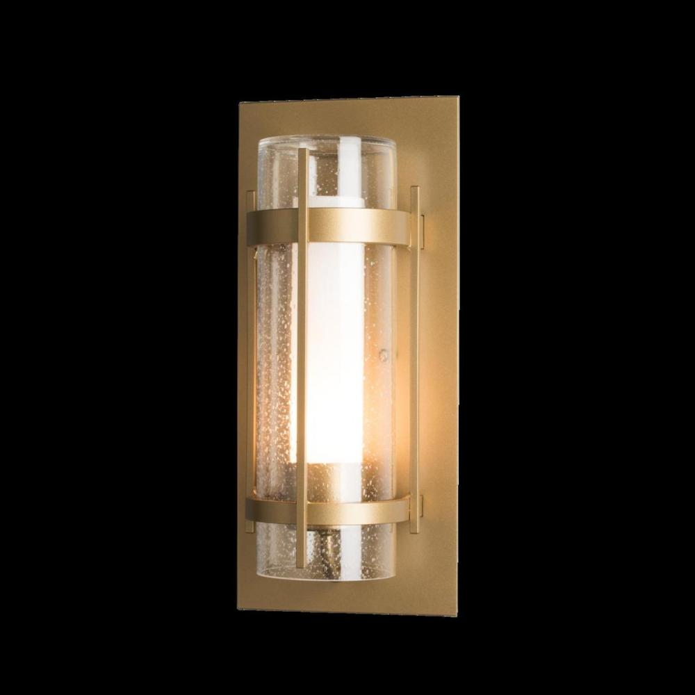 Banded Seeded Glass Outdoor Sconce