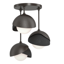 Hubbardton Forge 121374-SKT-14-10-GG0711 - Brooklyn 3-Light Double Shade Semi-Flush