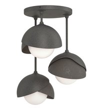 Hubbardton Forge 121374-SKT-20-07-GG0711 - Brooklyn 3-Light Double Shade Semi-Flush