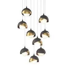 Hubbardton Forge 131105-SKT-LONG-20-86-GG0711 - Brooklyn 9-Light Double Shade Pendant