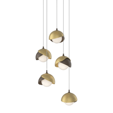 Hubbardton Forge 131125-SKT-LONG-05-86-GG0711 - Brooklyn 5-Light Double Shade Pendant