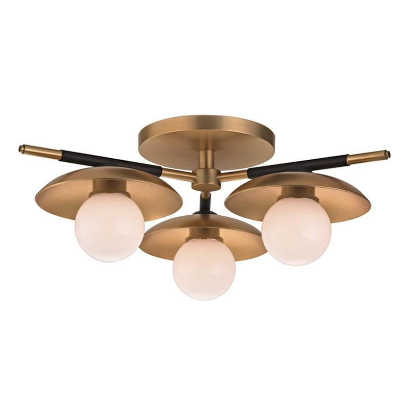 3 LIGHT SEMI FLUSH