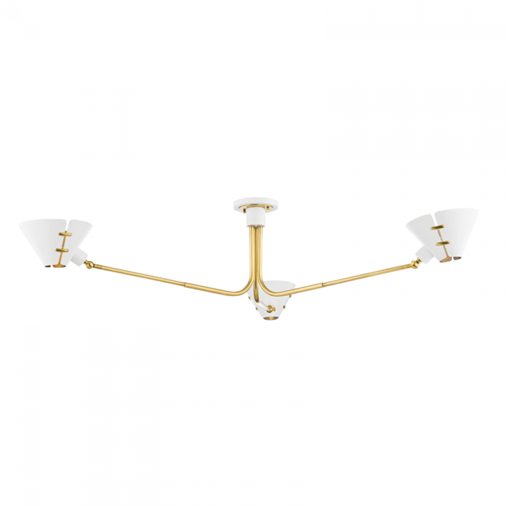 3 LIGHT SEMI FLUSH