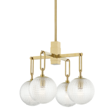 Hudson Valley 7104-AGB - 4 LIGHT CHANDELIER