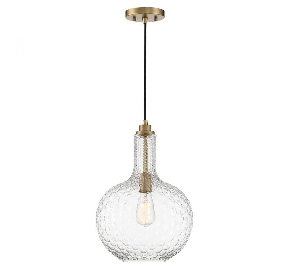 Kantor 1-Light Pendant in Warm Brass