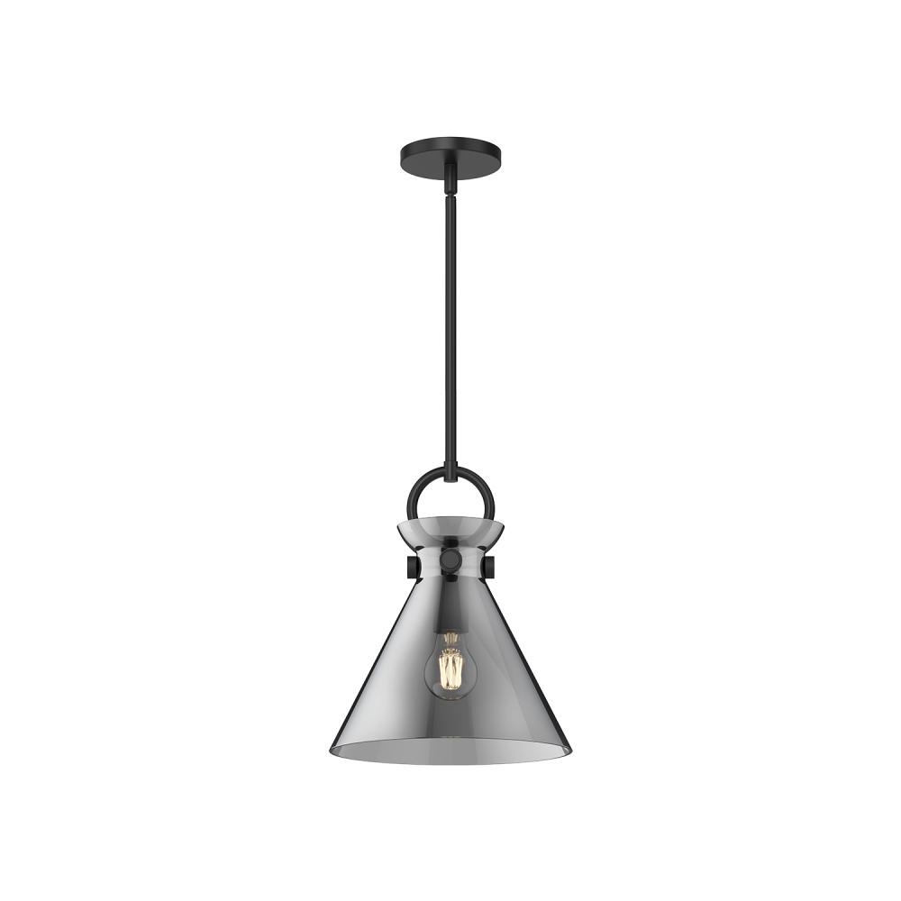 Emerson 11-in Matte Black/Smoked 1 Light Pendant