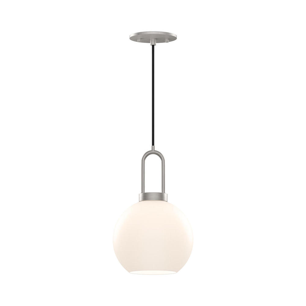 Soji 8-in Brushed Nickel/Opal Matte Glass 1 Light Pendant