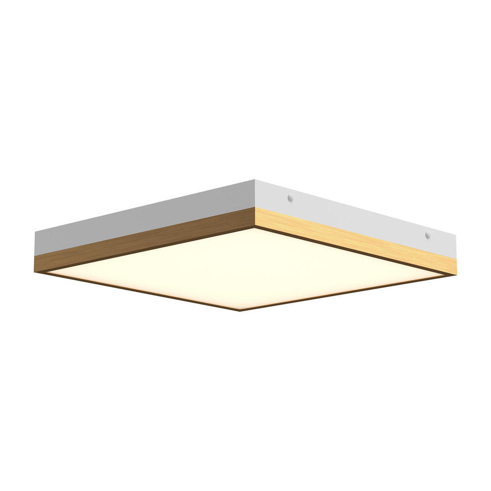 Sydney 14-in Aged Gold/White LED Flush Mount