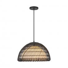 Alora Lighting PD631416MBOP - Bondi 16-in Matte Black/Opal 1 Light Pendant