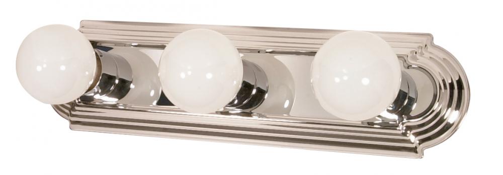 3 Light - 18&#34; Vanity Strip - Polished Chrome Finish