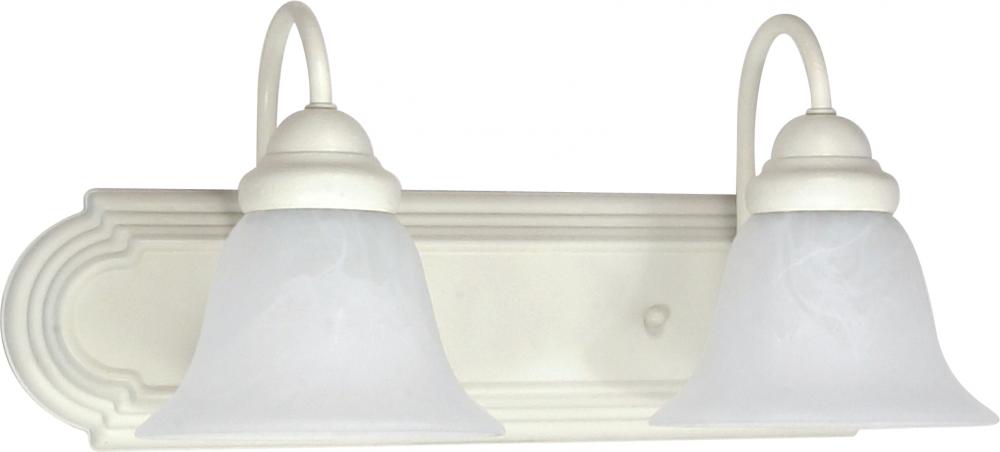 Ballerina - 2 Light 18&#34; Vanity with Alabaster Glass - Textured White Finish