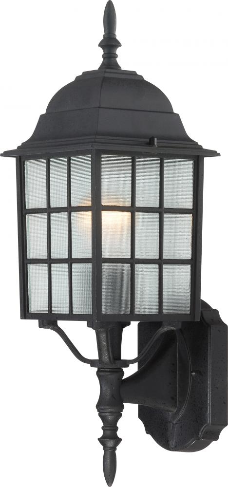 Adams - 1 Light - 18&#34; Outdoor Wall with Frosted Glass; Color retail packaging