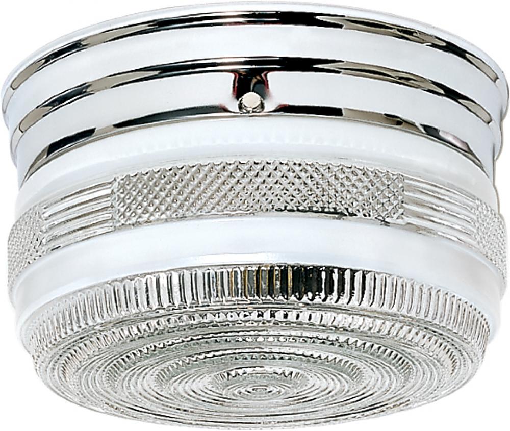 2 Light - 8&#34; - Flush Mount - Medium Crystal / White Drum; Color retail packaging