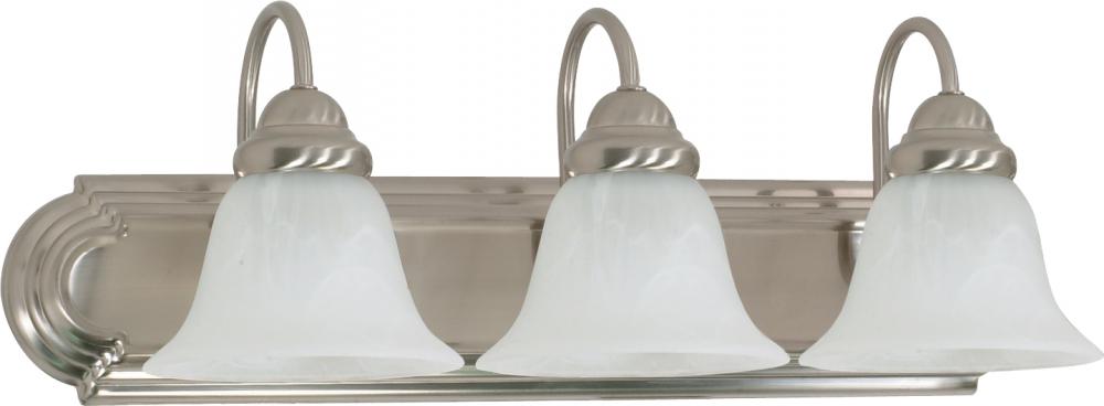 Ballerina - 3 Light - 24&#34; - Vanity - with Alabaster Glass Bell Shades; Color retail packaging