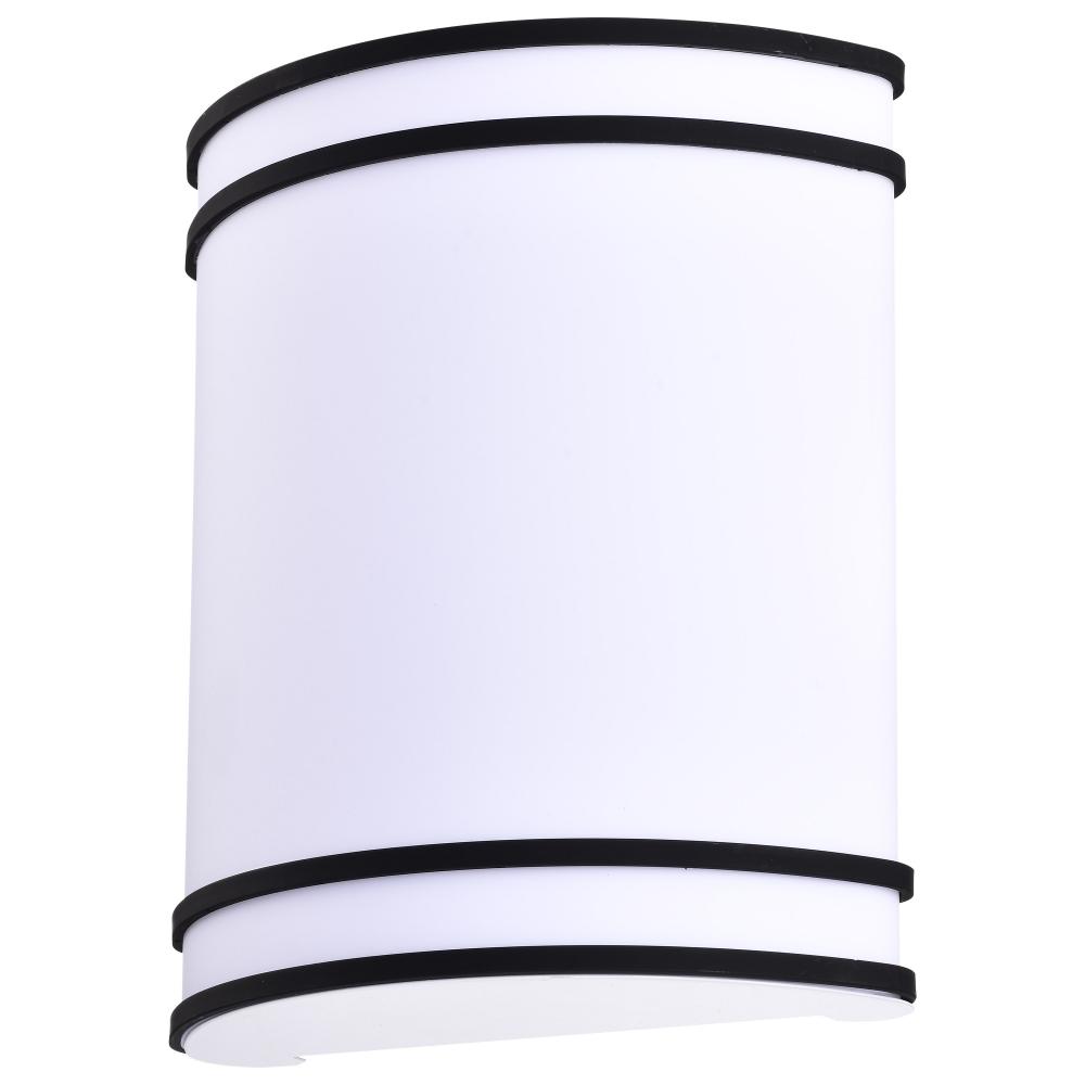 Glamour LED Wall Sconce; Black Finish; CCT Selectable 3K/4K/5K