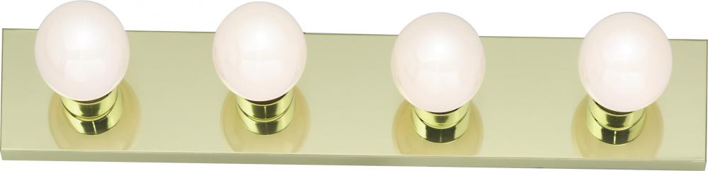 4 Light - 24&#34; Vanity Strip - Polished Brass Finish