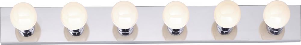 6 Light - 36&#34; Vanity Strip - Polished Chrome Finish