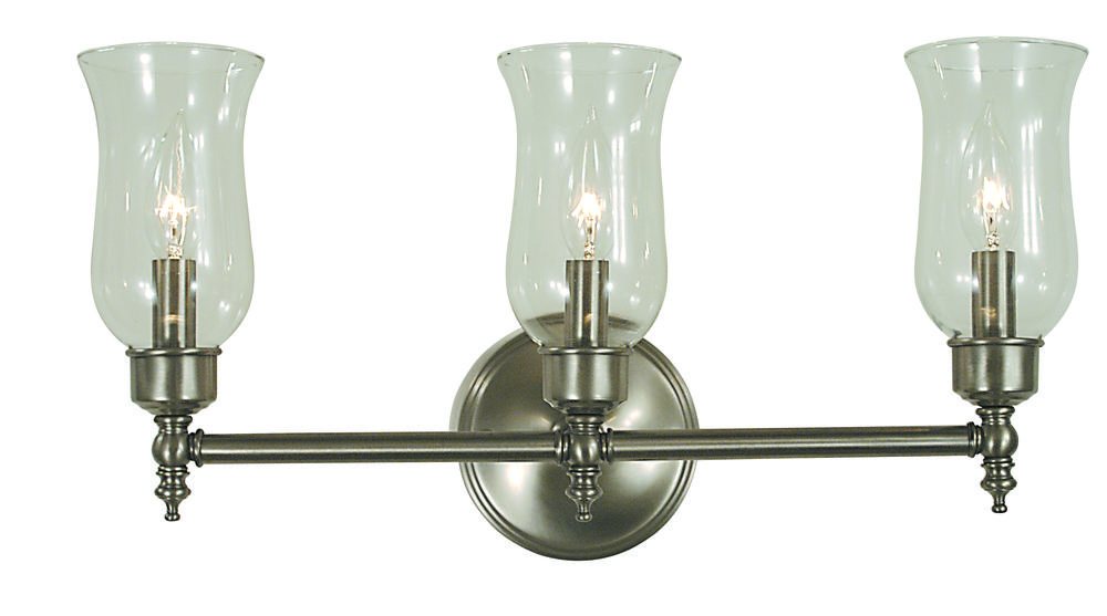 3-Light Polished Silver Sheraton Sconce