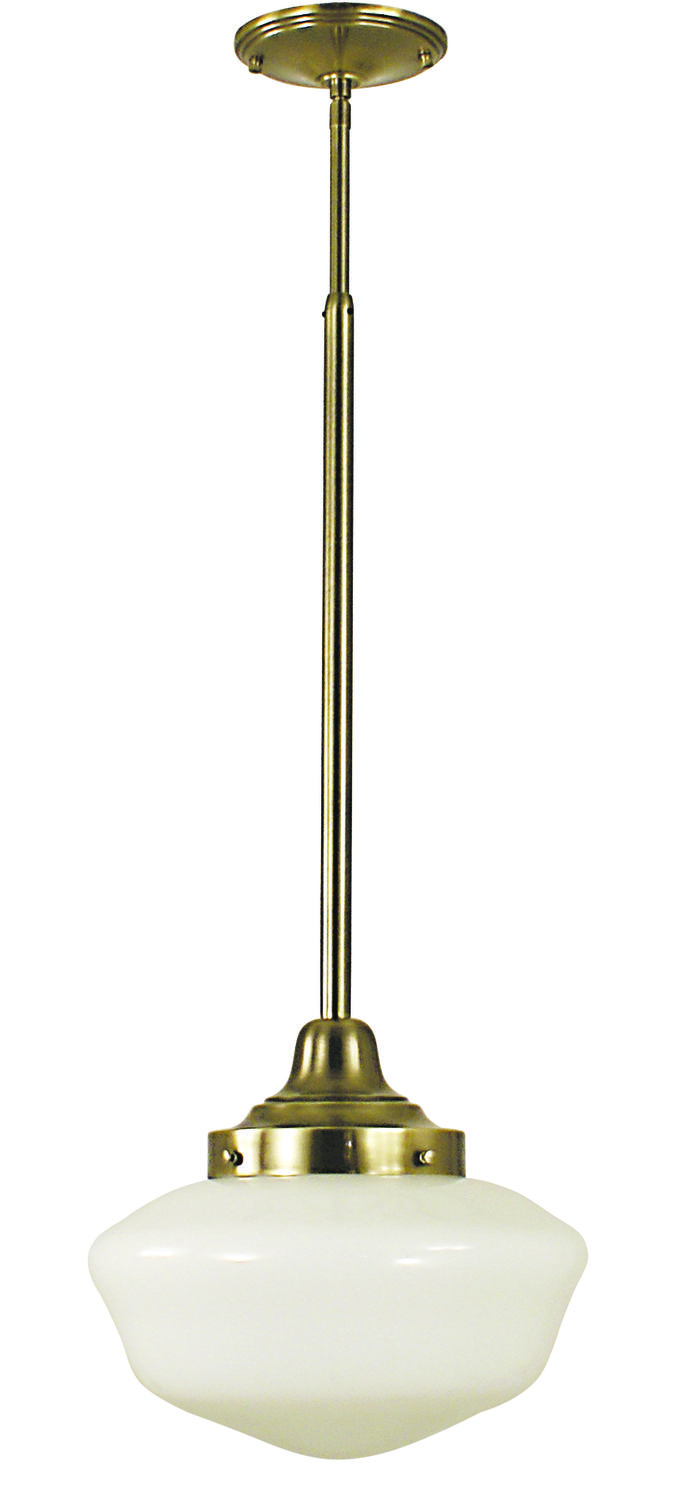 1-Light Antique Brass Taylor Pendant