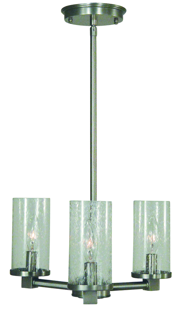 3-Light Brushed Nickel Lexi Chandelier