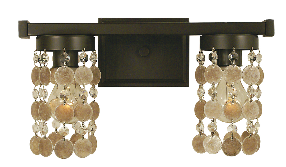 2-Light Mahogany Bronze Naomi Sconce