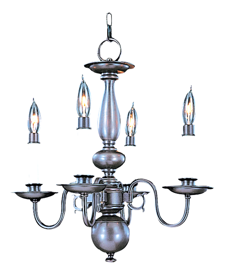 4-Light Polished Brass Jamestown Mini Chandelier