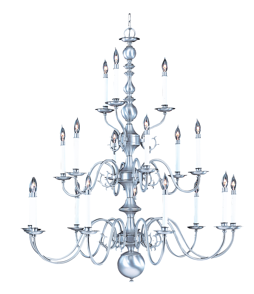 18-Light Polished Brass Jamestown Foyer Chandelier