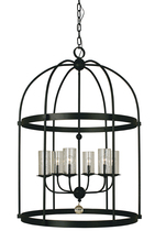 Framburg 1106 BB - 6-Light Brushed Bronze Compass Foyer Chandelier