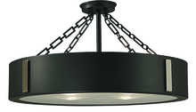 Framburg 2416 CH/PN - 4-Light Charcoal/Polished Nickel Oracle Flush / Semi-Flush Mount