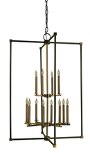 Framburg 4610 MB/AB - 12-Light Mahogany Bronze/Antique Brass Lexington Chandelier