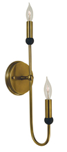 Framburg 4792 AB/MBLACK - 2-Light Antique Brass/Matte Black Nicole Sconce